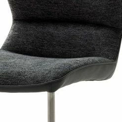 2 Chenille Freischwinger In Anthrazit - Tajimna (2er Set) -Malott-Shop 2 chenille freischwinger in anthrazit mit kunstleder tajimna 03