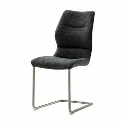 2 Chenille Freischwinger In Anthrazit - Tajimna (2er Set)