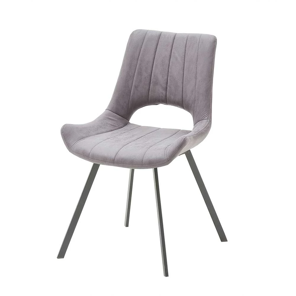 2 Designstühle In Vintage Hellgrau - Catrov (2er Set) - Image 2