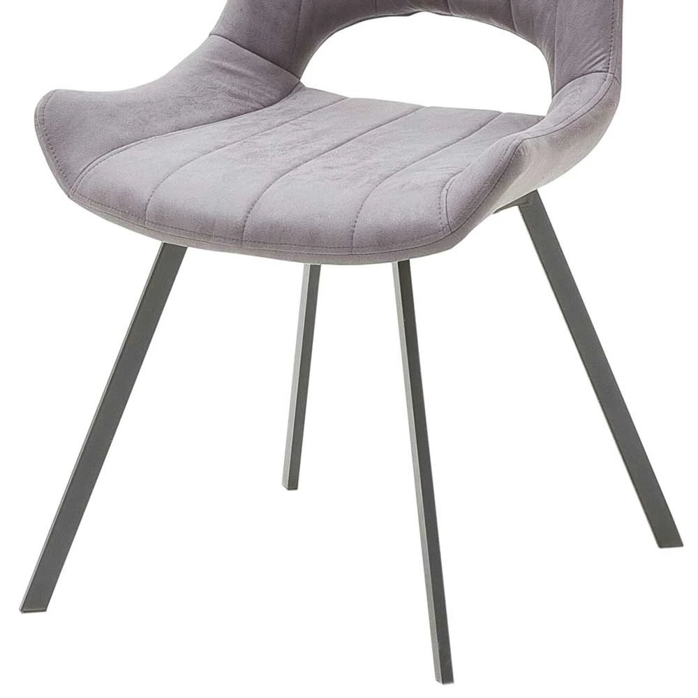 2 Designstühle In Vintage Hellgrau - Catrov (2er Set) - Image 5