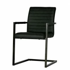 Armlehnen Freischwinger In Anthrazit - Birte (2er Set)