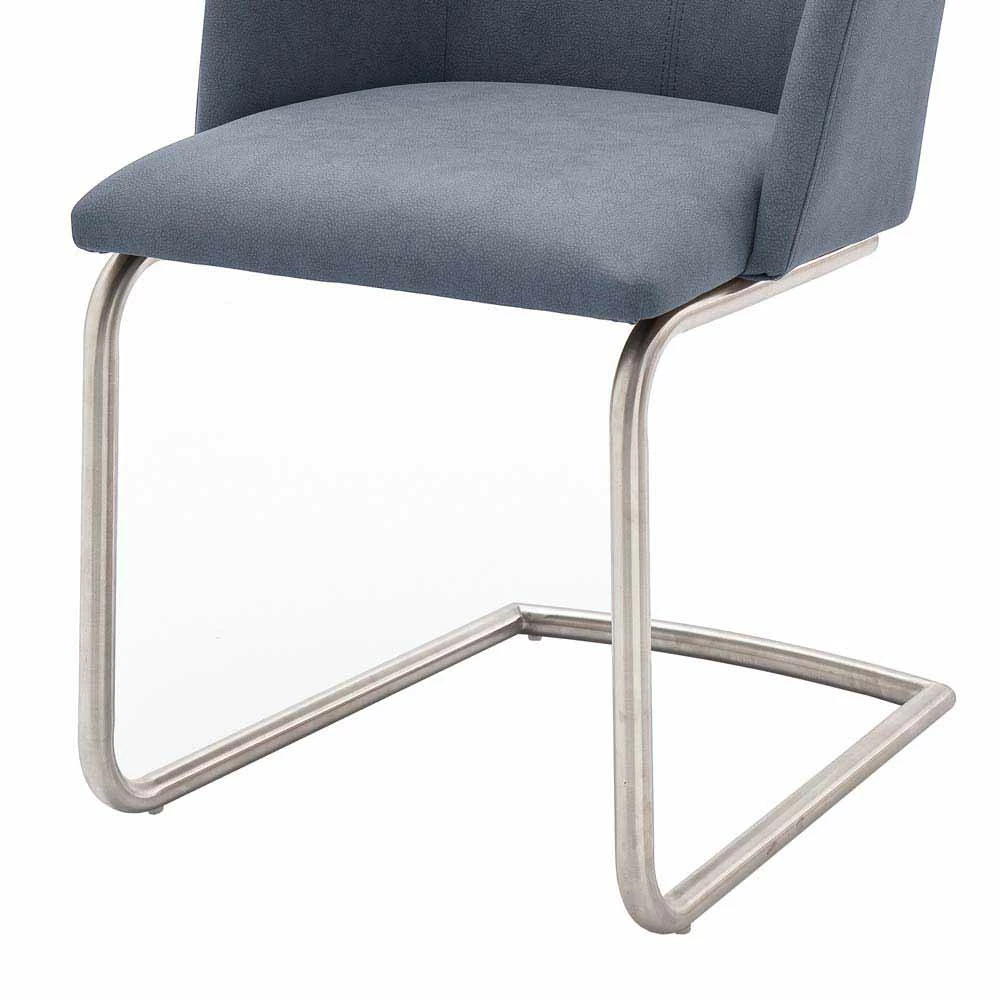 Armlehnen Freischwinger In Graublau - Denima (2er Set) - Image 4