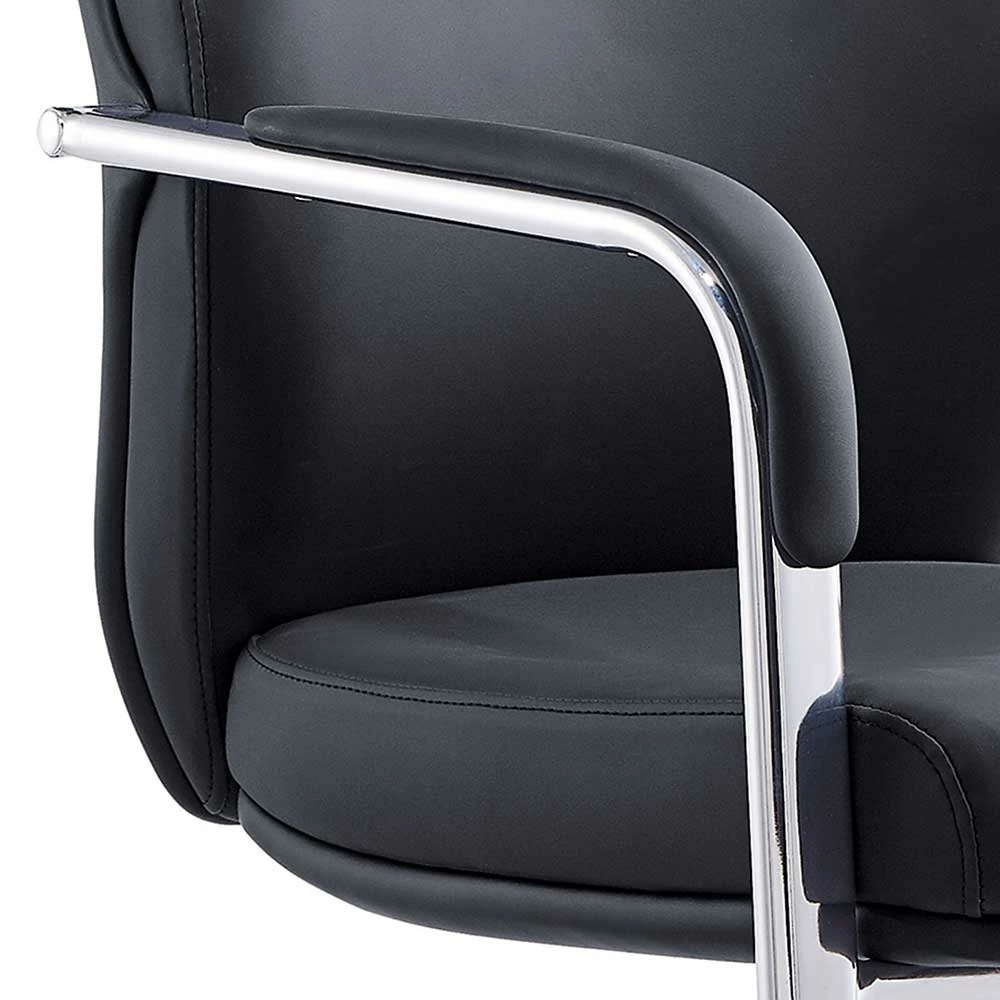 Armlehnen Freischwinger In Schwarz & Chrom - Tutan - Image 4