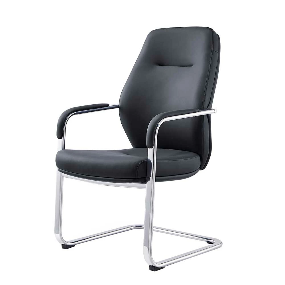 Armlehnen Freischwinger In Schwarz & Chrom - Tutan