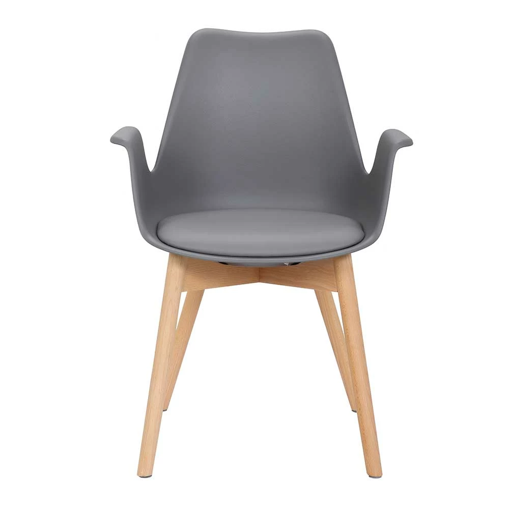 Armlehnen Schalenstühle In Grau & Buche - Composia (2er Set) - Image 2