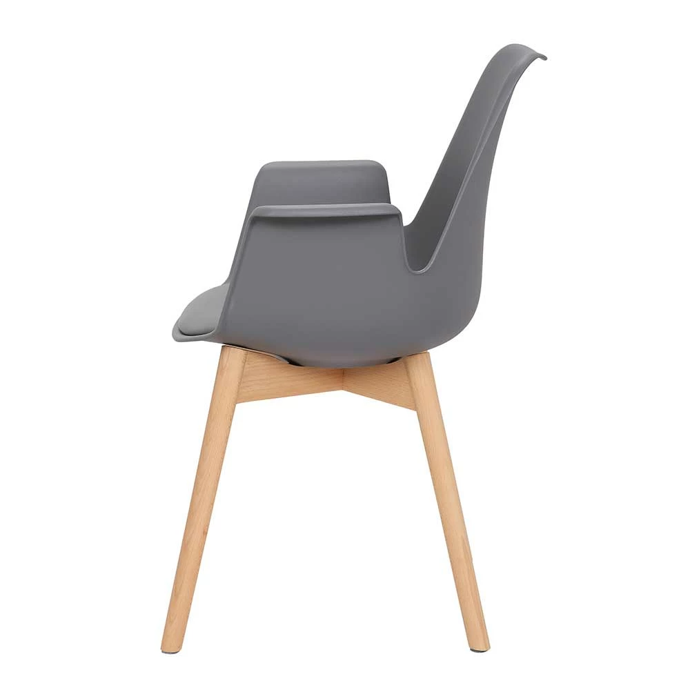 Armlehnen Schalenstühle In Grau & Buche - Composia (2er Set) - Image 4