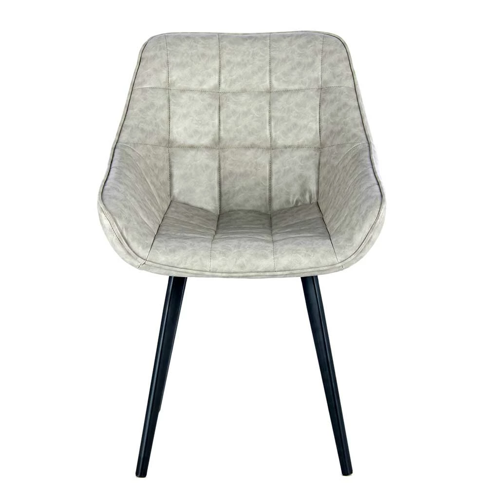 Armlehnenstühle In Hellgrau Kunstleder - Visinata (2er Set) - Image 3