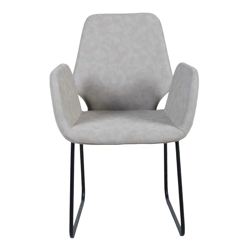 Armlehnstuhl In Hellgrau - Raufy - Image 2