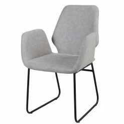 Armlehnstuhl In Hellgrau - Raufy