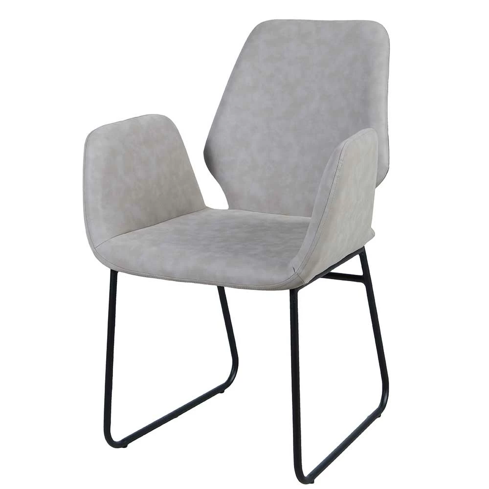 Armlehnstuhl In Hellgrau - Raufy