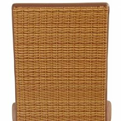 Braune Hochlehner Stühle - Emkola (2er Set) -Malott-Shop braune hochlehner stuehle aus kunstleder holz kunstrattan emkola 05