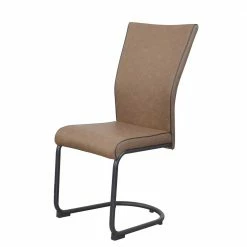 Braune Stühle In Wildleder Optik - Waruna (4er Set)