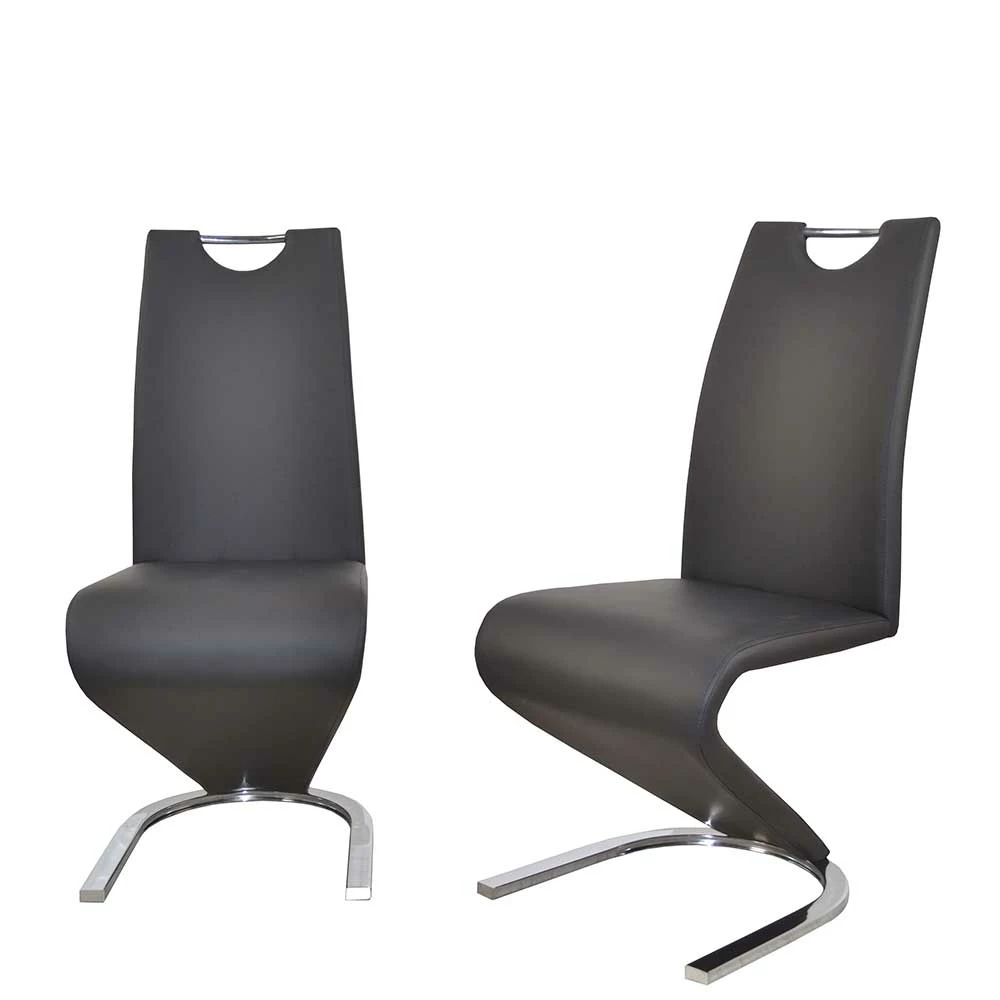 C-Fuß Freischwinger In Schwarz & Chrom - Taly (2er Set) - Image 3