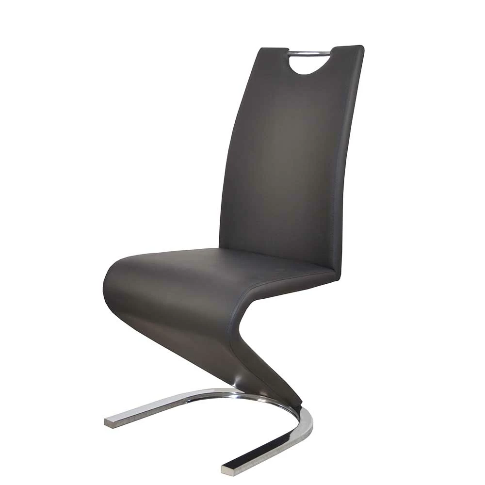 C-Fuß Freischwinger In Schwarz & Chrom - Taly (2er Set)