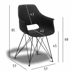 Cooler Kunstleder Stuhl Mit Trapezgestell - Cadoc (2er Set) 4 Cooler Kunstleder Stuhl Mit Trapezgestell - Cadoc (2er Set) -Malott-Shop cooler kunstleder stuhl mit trapezgestell in schwarz cadoc 02