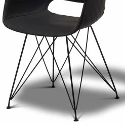 Cooler Kunstleder Stuhl Mit Trapezgestell - Cadoc (2er Set) 6 Cooler Kunstleder Stuhl Mit Trapezgestell - Cadoc (2er Set) -Malott-Shop cooler kunstleder stuhl mit trapezgestell in schwarz cadoc 04