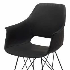 Cooler Kunstleder Stuhl Mit Trapezgestell - Cadoc (2er Set) 7 Cooler Kunstleder Stuhl Mit Trapezgestell - Cadoc (2er Set) -Malott-Shop cooler kunstleder stuhl mit trapezgestell in schwarz cadoc 05