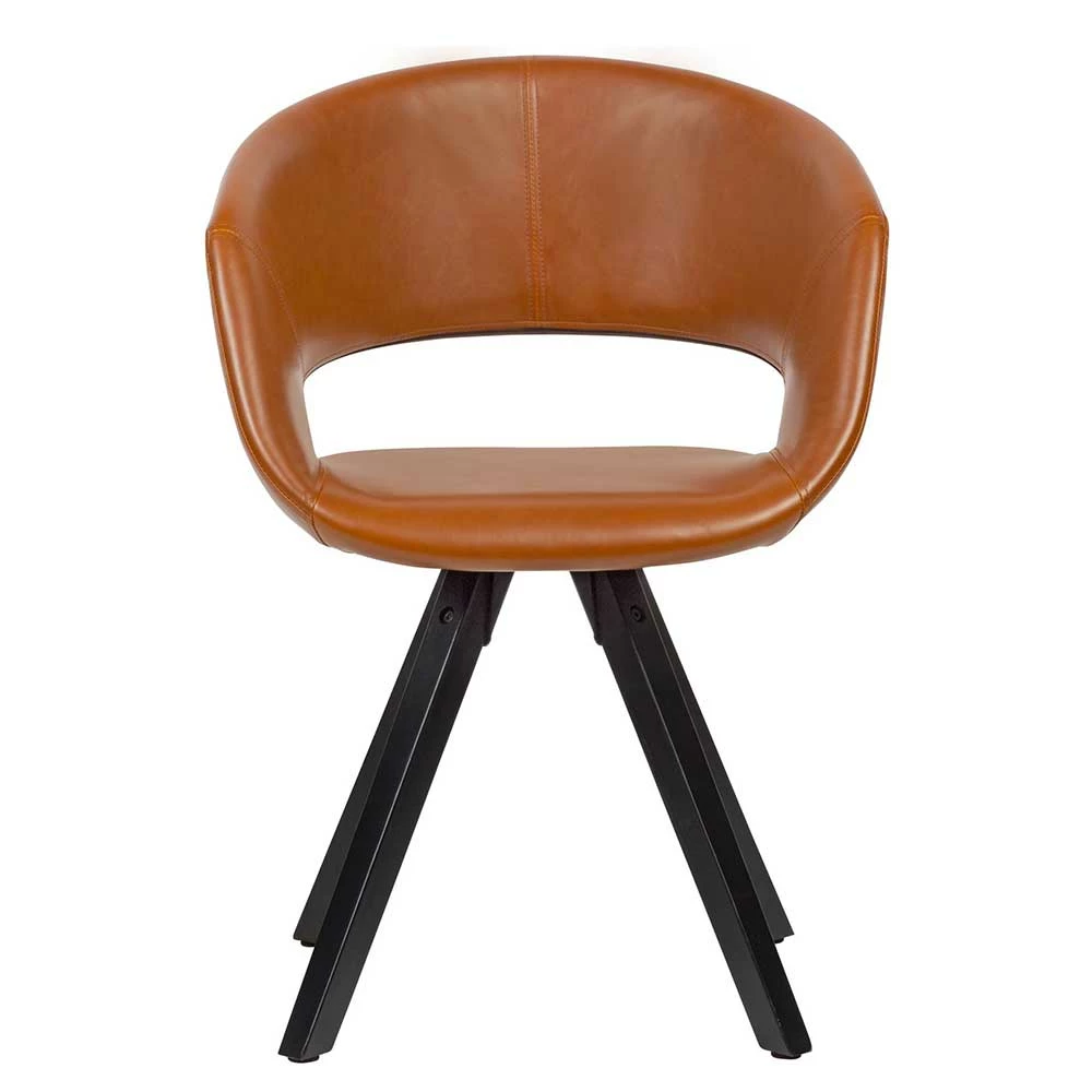 Design Armlehnenstuhl In Braun Cognac - Sinfonicus - Image 2