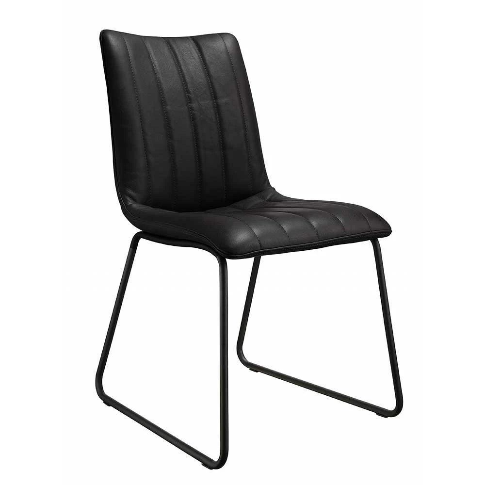 Design Lederstuhl In Schwarz - Miarizia (2er Set) - Image 2