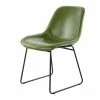 Design Stühle In Oliv Grün & Schwarz - Yannica (2er Set) -Malott-Shop design stuehle in oliv gruen schwarz kunstleder metall yannica f