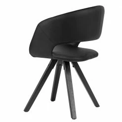 Design Tischsessel Aus Kunstleder In Schwarz - Bari 12 Design Tischsessel Aus Kunstleder In Schwarz - Bari -Malott-Shop design tischsessel aus kunstleder in schwarz mit beinen aus gummibaum bari 04