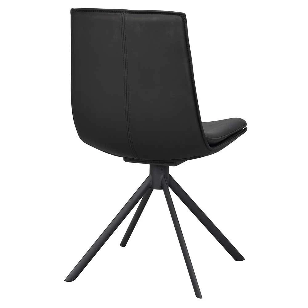 Drehbarer Lederstuhl In Schwarz - Partida (2er Set) - Image 4