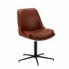 Drehbarer Polsterstuhl Mit Sterngestell - Germaina (2er Set) -Malott-Shop drehbarer polsterstuhl mit sterngestell kunstleder bezug in cognac germaina f