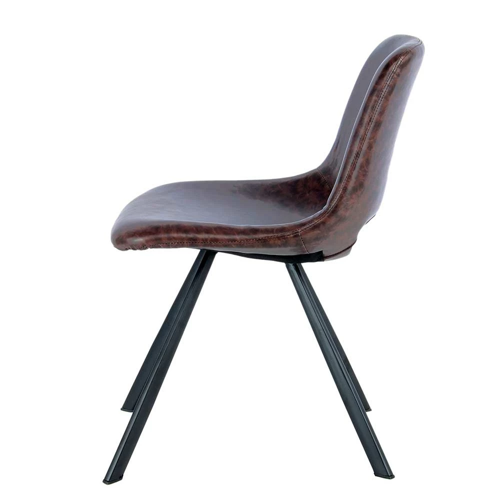 Dunkelbraune Schalenstühle Aus Kunstleder - Eminia (2er Set) - Image 4