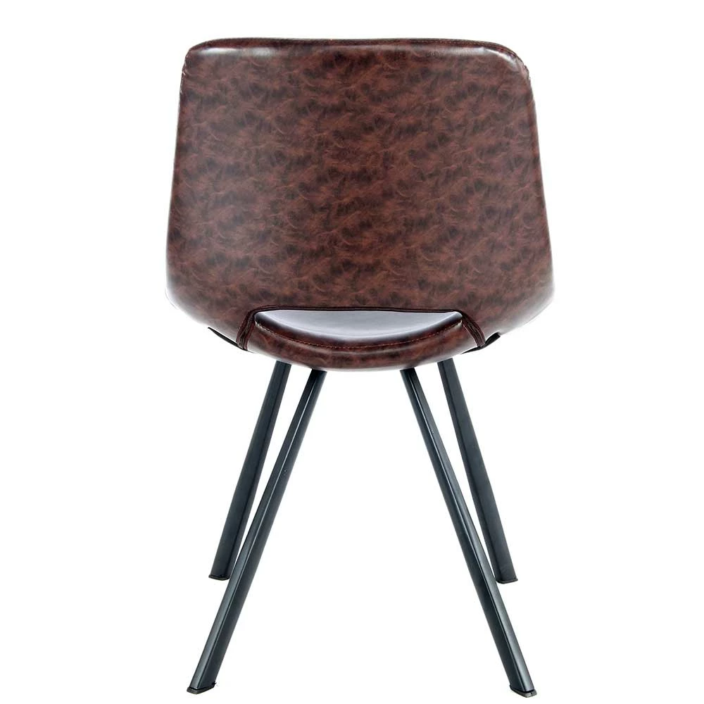 Dunkelbraune Schalenstühle Aus Kunstleder - Eminia (2er Set) - Image 5