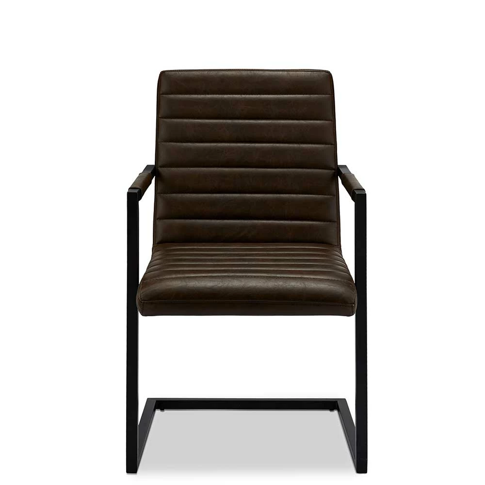 Dunkelbraunes Stuhl-Set Mit Armlehnen - Cuysana (2er Set) - Image 2