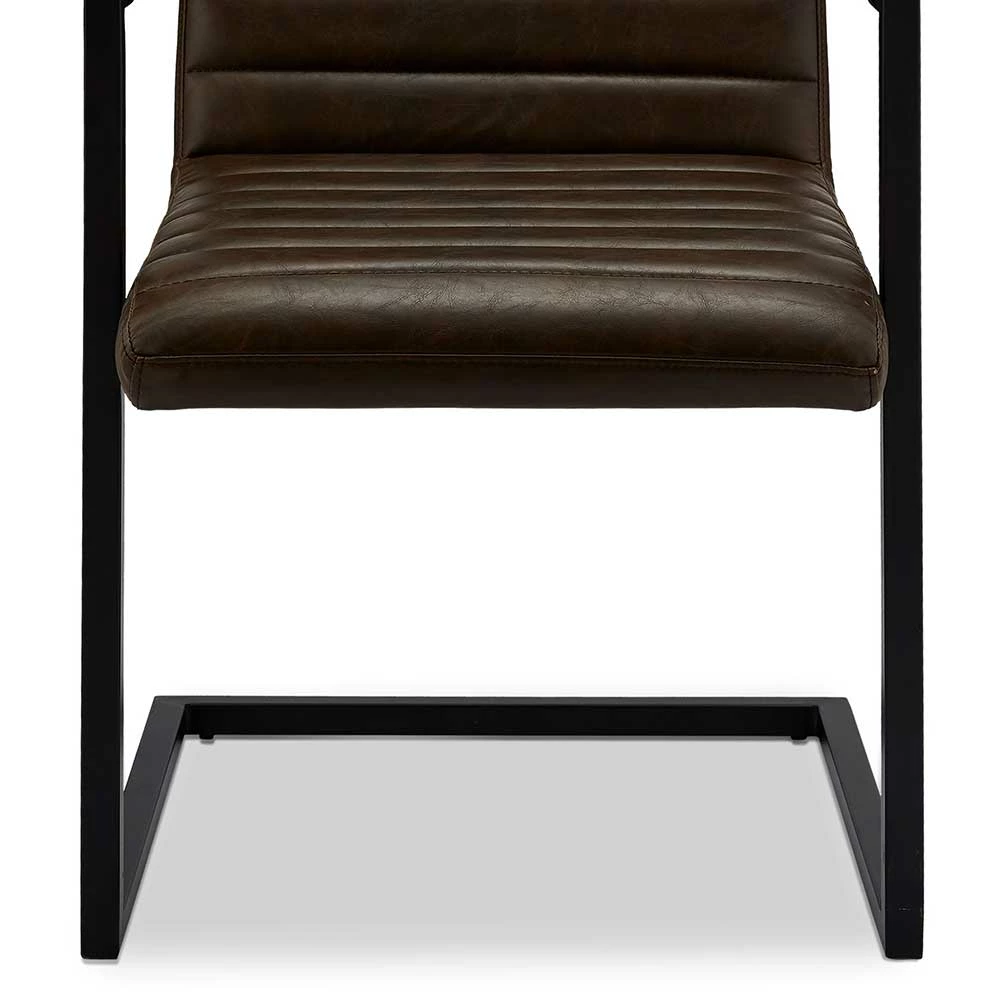 Dunkelbraunes Stuhl-Set Mit Armlehnen - Cuysana (2er Set) - Image 6