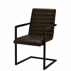 Dunkelbraunes Stuhl-Set Mit Armlehnen - Cuysana (2er Set)