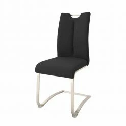 Echtleder Freischwinger In Schwarz - Standos (2er Set)