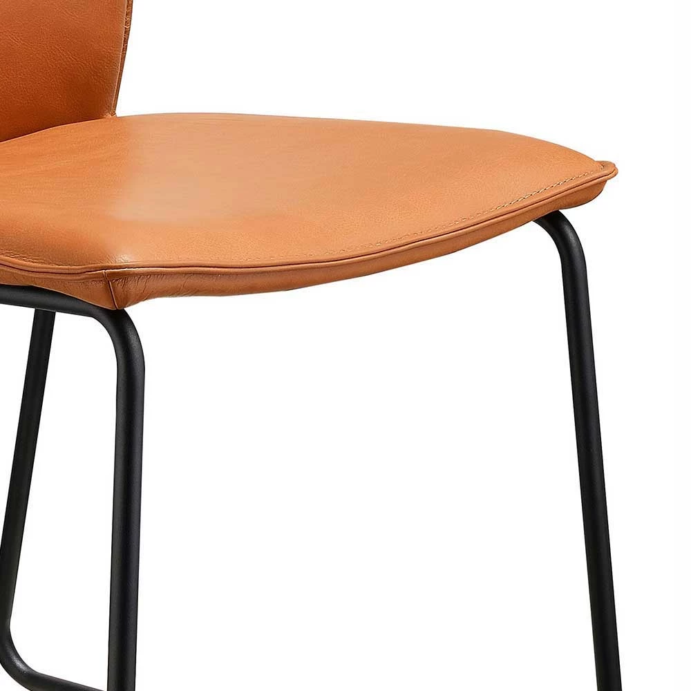 Echtleder Küchenstuhl In Cognac - Setian (2er Set) - Image 4