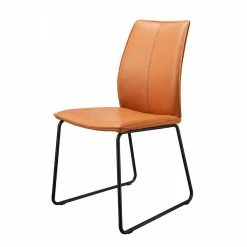 Echtleder Küchenstuhl In Cognac - Setian (2er Set)