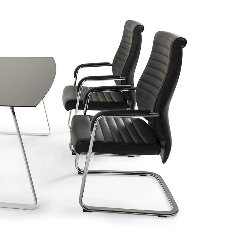 Echtleder Schwingstuhl Mit Armlehnen - Fieston - Image 4