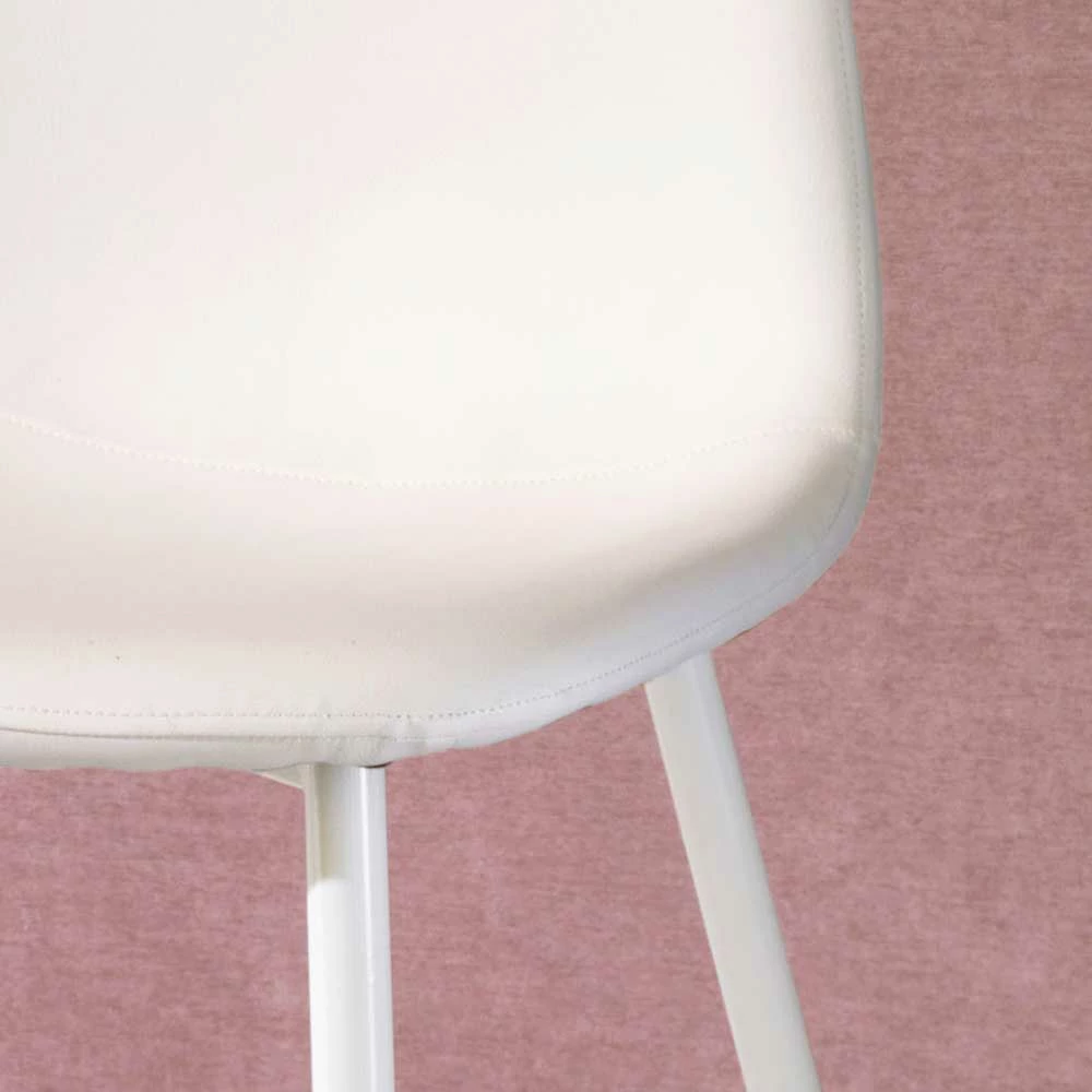 Einfarbige Esstischstühle In Weiß - Jufara (4er Set) - Image 6