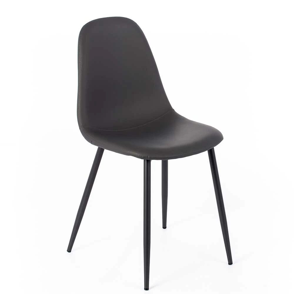 Einfarbige Esszimmerstühle In Dunkelgrau - Hiscura (4er Set) - Image 2