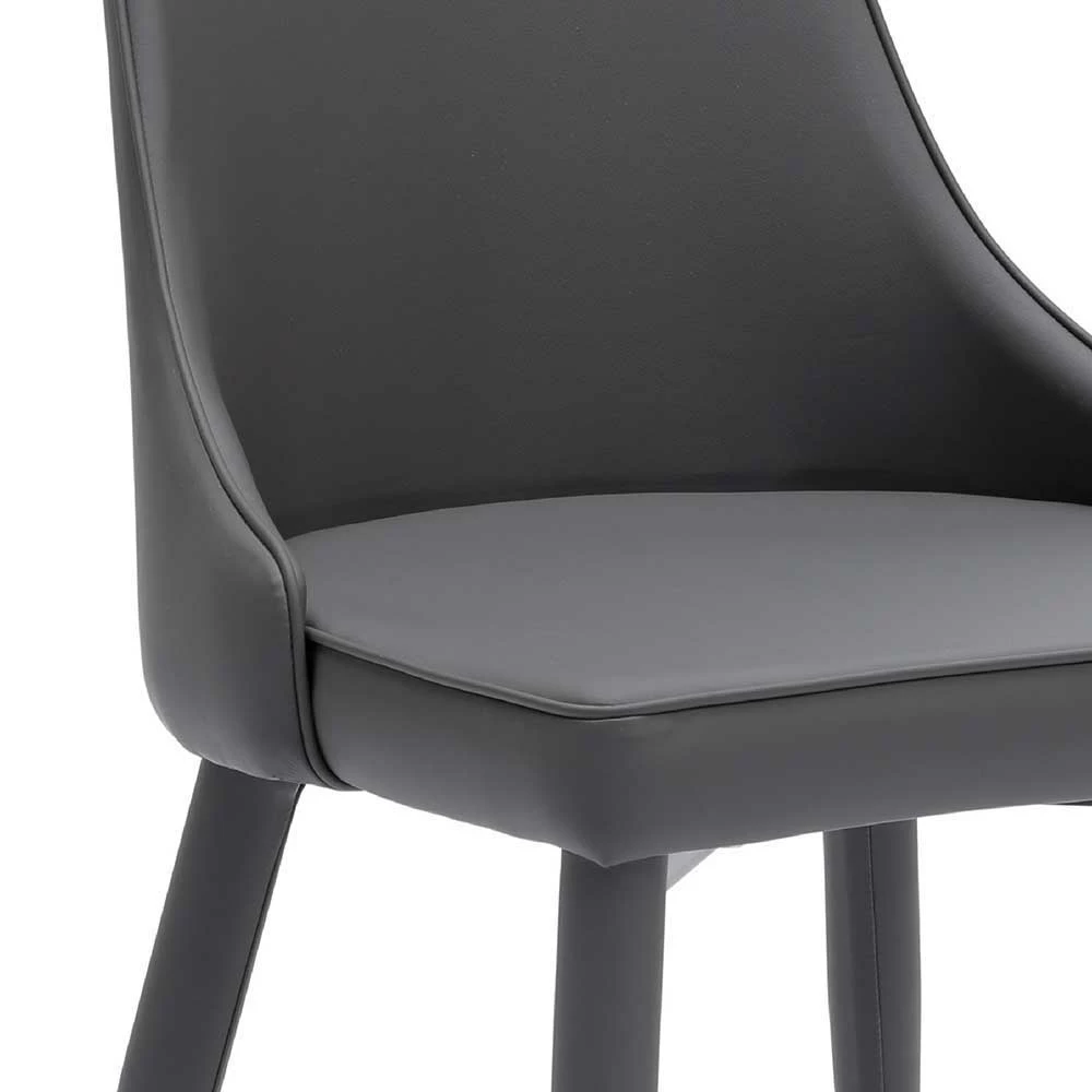 Eleganter Esszimmerstuhl Fidelphia In Dunkelgrau (2er Set) - Image 5