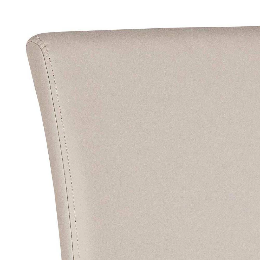 Eleganter Esszimmerstuhl In Hellem Braun Priemwa Kunstleder (2er Set) - Image 4