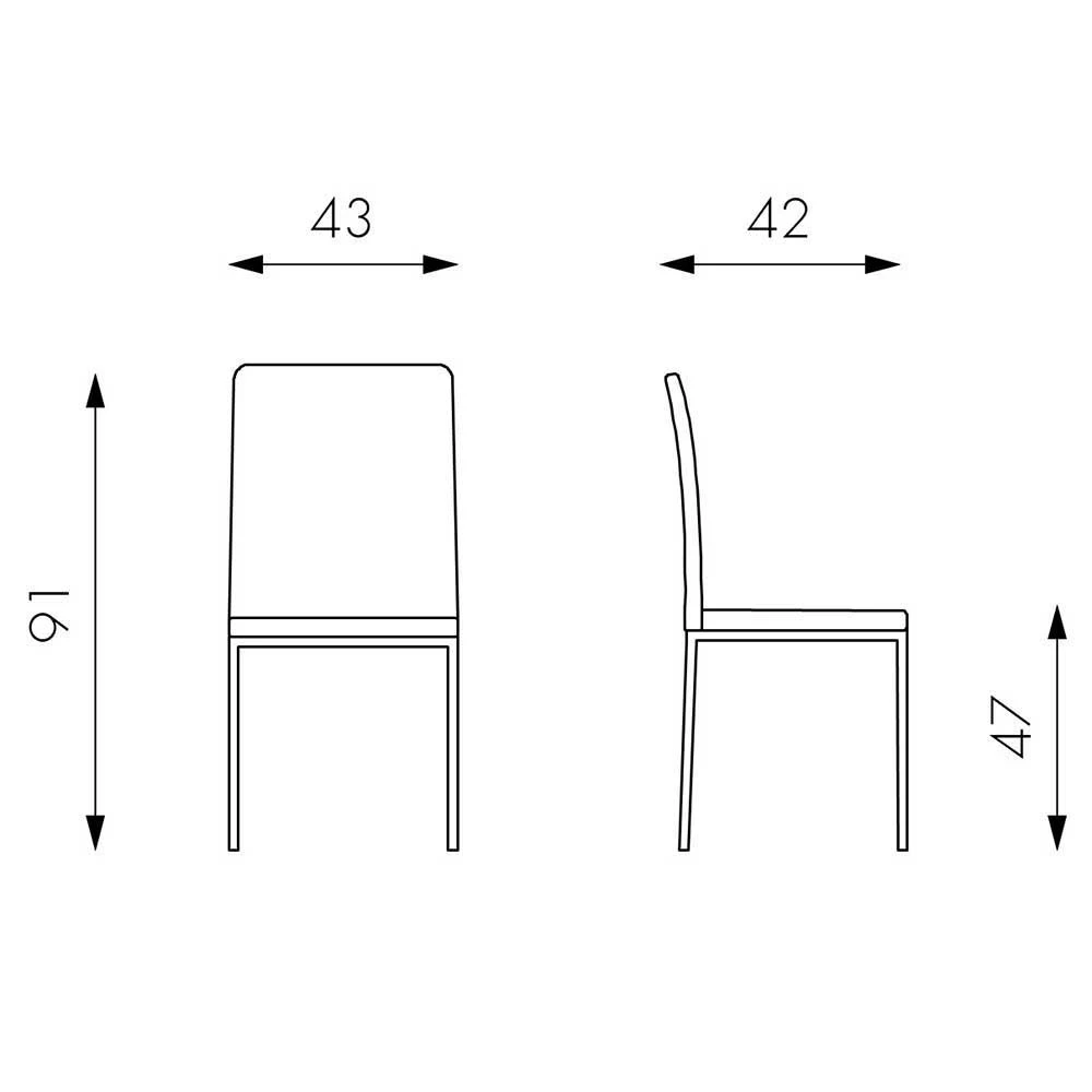 Eleganter Esszimmerstuhl In Hellem Braun Priemwa Kunstleder (2er Set) - Image 5
