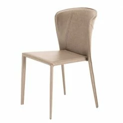 Eleganter Polsterstuhl In Taupe - Aliciano (2er Set)