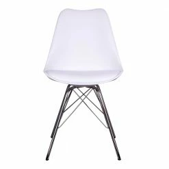 Essstuhl Mit Weißer Sitzschale - Franatico (2er Set)