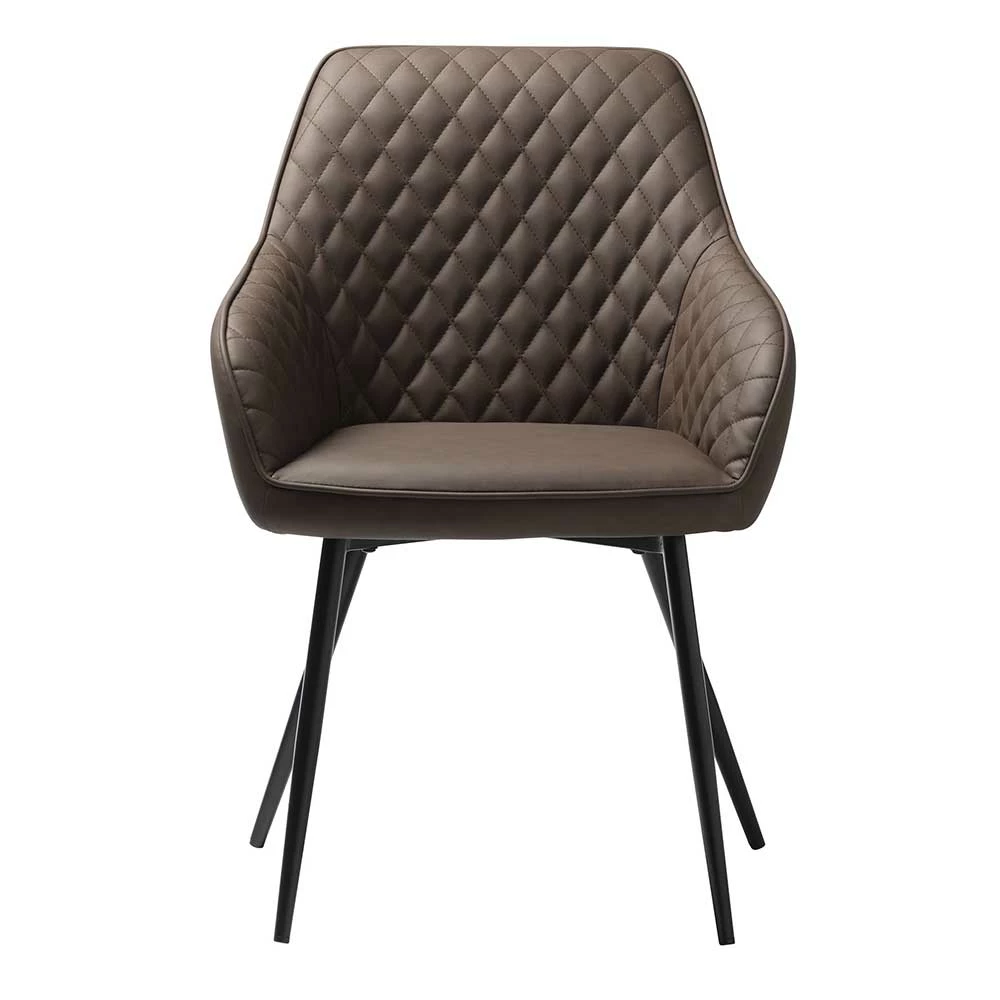 Esstisch Polstersessel In Dunklem Braun - Emdan (2er Set) - Image 2