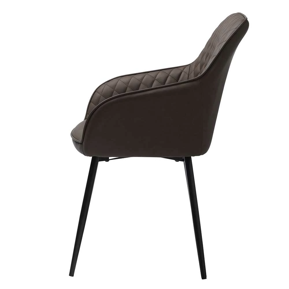 Esstisch Polstersessel In Dunklem Braun - Emdan (2er Set) - Image 3
