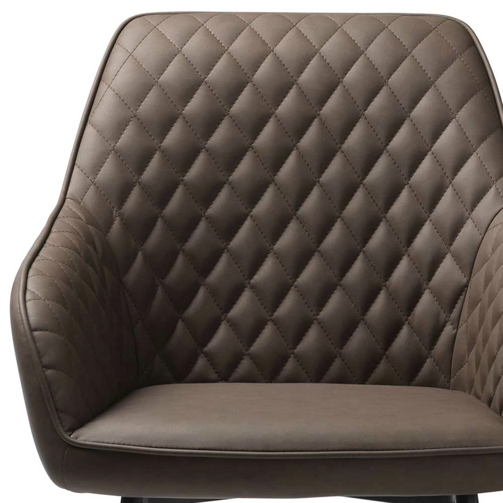 Esstisch Polstersessel In Dunklem Braun - Emdan (2er Set) - Image 4