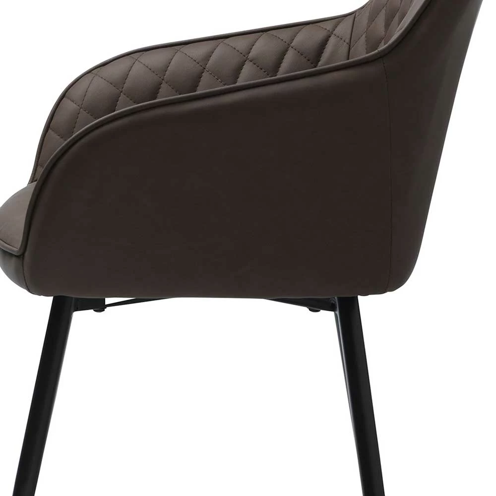 Esstisch Polstersessel In Dunklem Braun - Emdan (2er Set) - Image 5