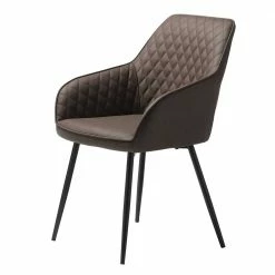 Esstisch Polstersessel In Dunklem Braun - Emdan (2er Set)