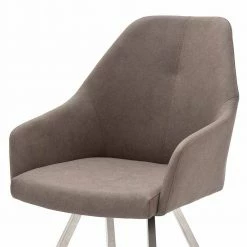 Esstisch Polstersessel In Taupe - Nancy (2er Set) -Malott-Shop esstisch polstersessel in taupe kunstleder modern nancy 02