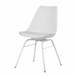 Esstisch Schalenstühle In Weiß - Eromana (4er Set)